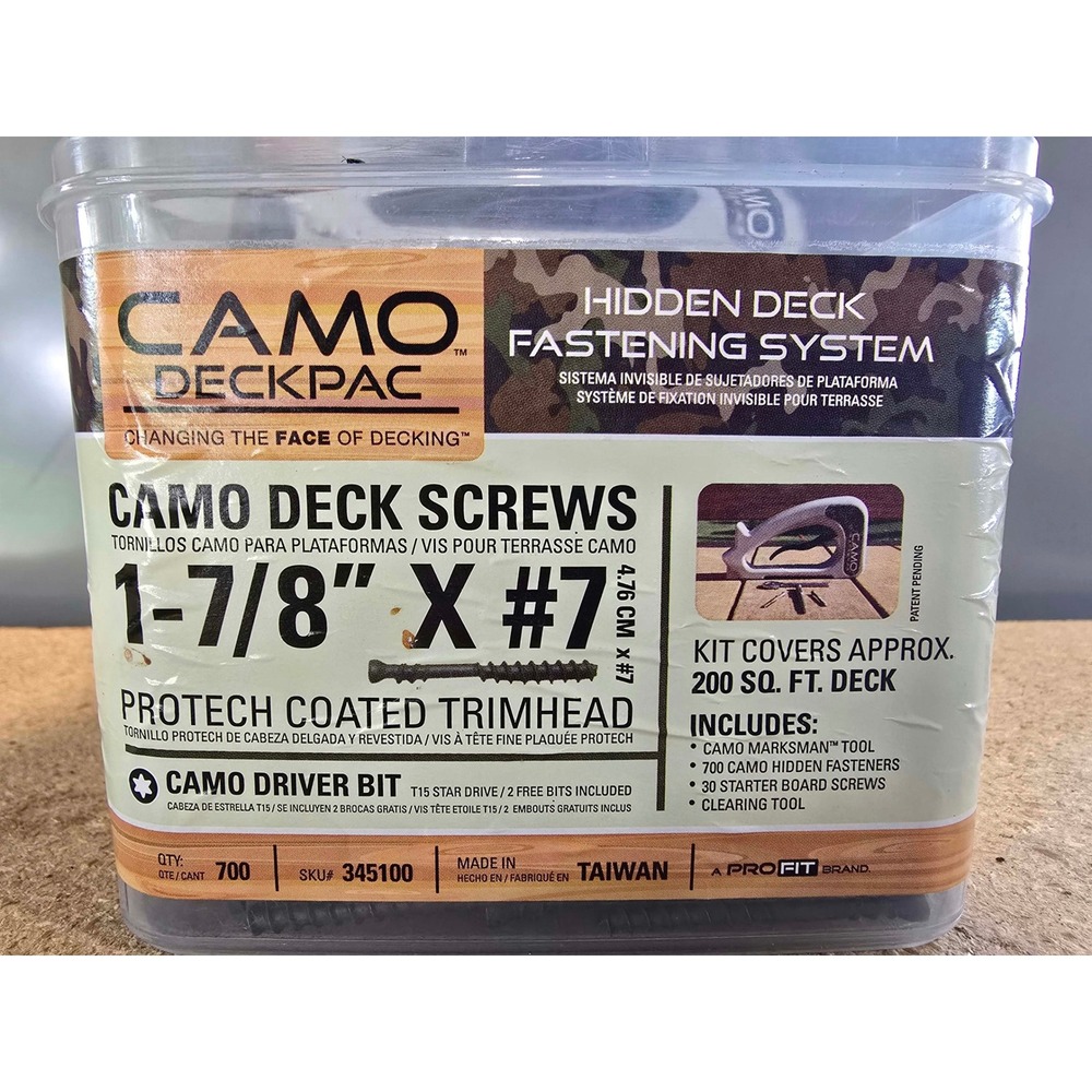 CAMO Deckpac Hidden Deck Fastening System 700 Screws Marksman Tool 345100